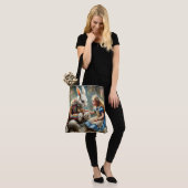 Alice und Rabbit Wonderland Fantasy Art Tasche (Am Model)