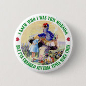 ALICE UND RAUPE BUTTON (Vorderseite)