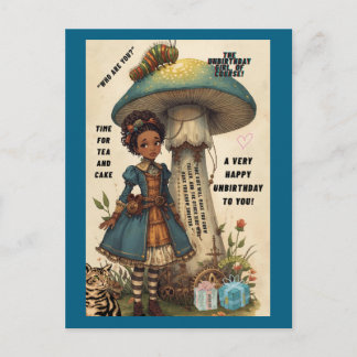 Alice und Raupe Nicht-Geburtstag-Postkarte Postkarte