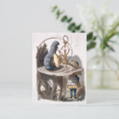 ALICE und Raupe Postkarte (Stehend Vorderseite)