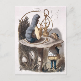  ALICE und Raupe  Postkarte