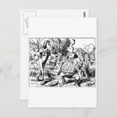 Alice und Tweedle Dee und Tweedle Dum Postkarte (Vorne/Hinten)