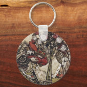 Alice und Wonderland - Arthur Rackham Schlüsselanhänger (Vorderseite)