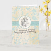 Alice und Wonderland-Geschenke Karte (Gelbe Blume)