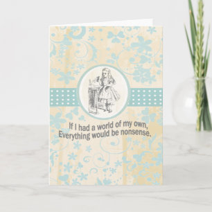 Alice und Wonderland-Geschenke Karte