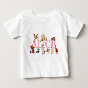 Alice und Wunderland und Freunde. Baby T-shirt