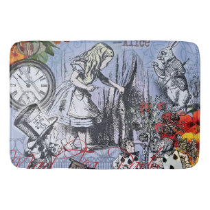 Alice Unsinn Vorhang Wunderland Klassiker Badematte