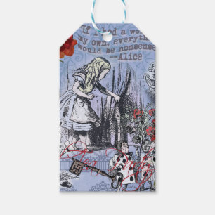 Alice Unsinn Vorhang Wunderland Klassiker Geschenkanhänger