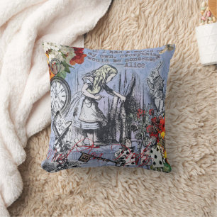 Alice Unsinn Vorhang Wunderland Klassiker Kissen
