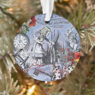 Alice Unsinn Vorhang Wunderland Klassiker Ornament