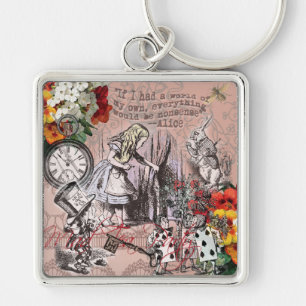 Alice Unsinn Vorhang Wunderland Klassiker Schlüsselanhänger