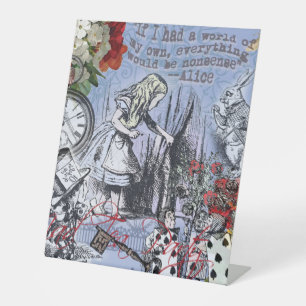 Alice Unsinn Vorhang Wunderland Klassiker Sockelschild