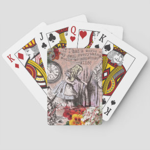 Alice Unsinn Vorhang Wunderland Klassiker Spielkarten