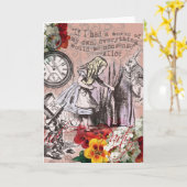 Alice Unsinns-Wunderland-Vorhang Karte (Gelbe Blume)