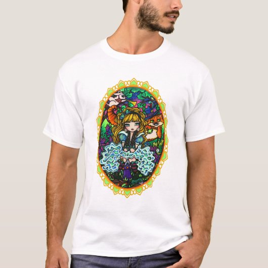 "Alice verlor" Alice im Wunderland-Cheshire-Katze T-Shirt (Vorderseite)