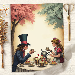 Alice Verrückter Hutter Tee Party Scrapbook Papier