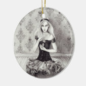 Alice-Verzierungs-Alice im Wunderland-Verzierung Keramikornament (Links)