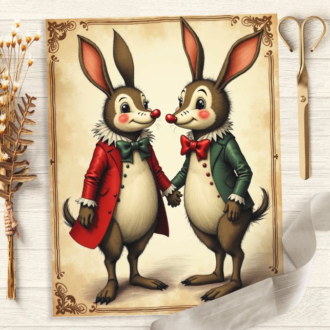 Alice Vintag Rabbits Scrapbook Paper (Von Creator hochgeladen)