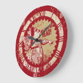 Alice Vintag Red Queen Große Wanduhr (Winkel)