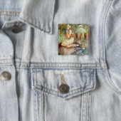 Alice wächst zu groß für das Haus im Wunderland Button (Beispiel)