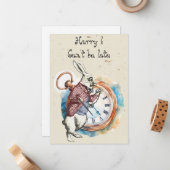 Alice - Weißes Kaninchen 1865 Mitteilungskarte (Vorderseite/Rückseite Beispiel)