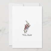 Alice - Weißes Kaninchen 1865 Mitteilungskarte (Rückseite)