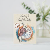 Alice - Weißes Kaninchen 1865 Postkarte (Stehend Vorderseite)