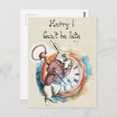 Alice - Weißes Kaninchen 1865 Postkarte (Vorne/Hinten)