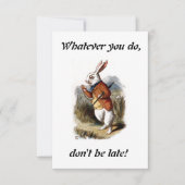 Alice - Weißes Kaninchen Einladung (Vorderseite)