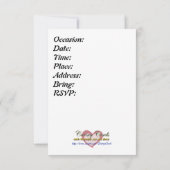 Alice - Weißes Kaninchen Einladung (Rückseite)