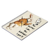 Alice - Weißes Kaninchen - Stundenglas 1865 Notizblock (Linke Seite)