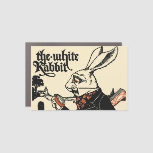 Alice White Rabbit Classic Wonderland Auto Magnet