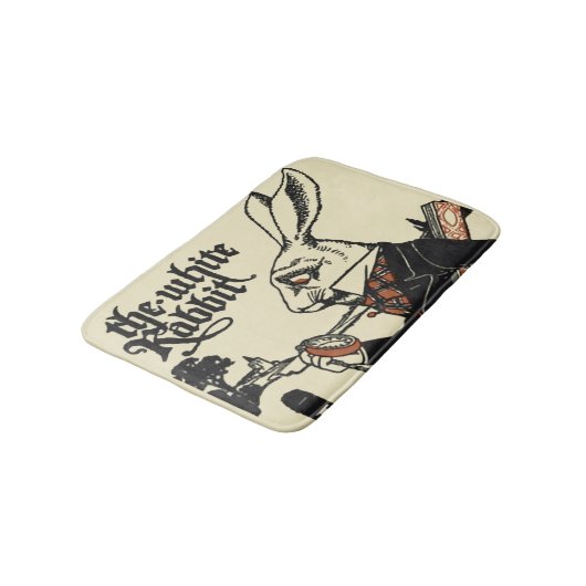 Alice White Rabbit Classic Wonderland Badematte (Schrägansicht)