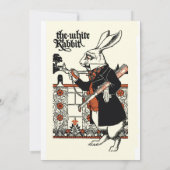 Alice White Rabbit Classic Wonderland Einladung (Rückseite)