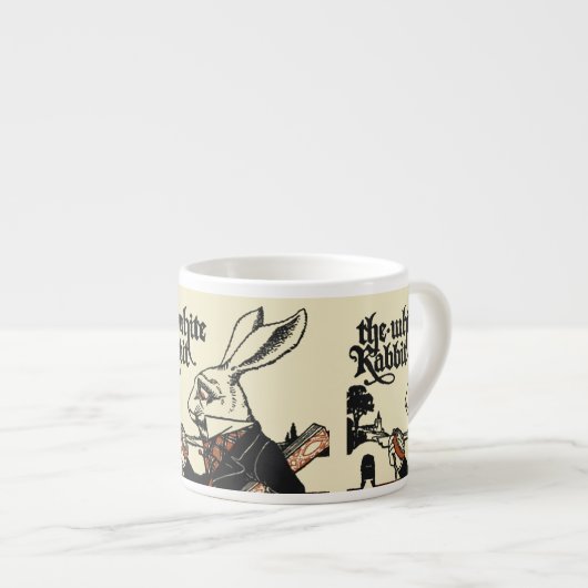 Alice White Rabbit Classic Wonderland Espressotasse (Vorderseite Rechts)