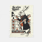 Alice White Rabbit Classic Wonderland Fleecedecke (Vorderseite)