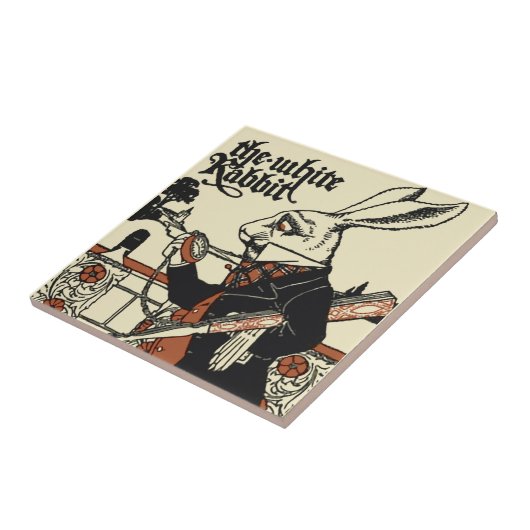 Alice White Rabbit Classic Wonderland Fliese (Seite)