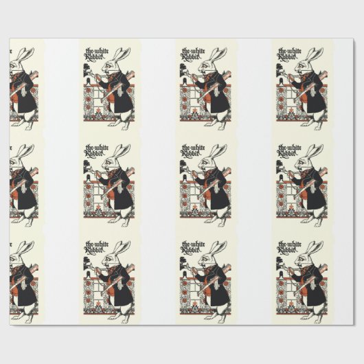 Alice White Rabbit Classic Wonderland Geschenkpapier (Flach)