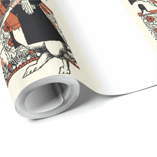 Alice White Rabbit Classic Wonderland Geschenkpapier (Rolleneckpunkt)