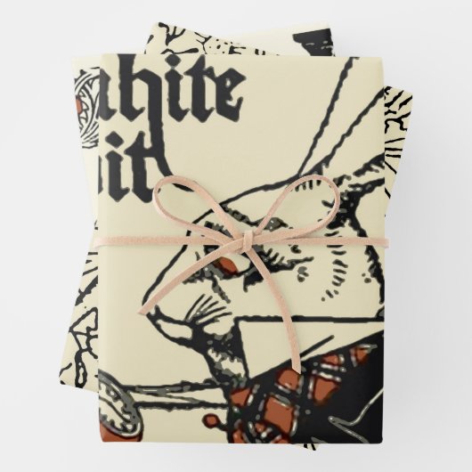 Alice White Rabbit Classic Wonderland Geschenkpapier Set (Beispiel)