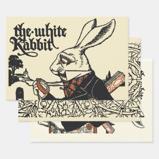 Alice White Rabbit Classic Wonderland Geschenkpapier Set (Set)