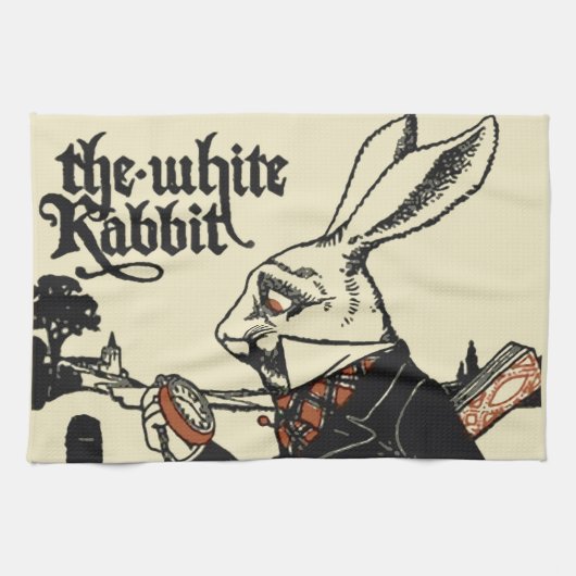 Alice White Rabbit Classic Wonderland Geschirrtuch (Horizontal)
