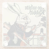 Alice White Rabbit Classic Wonderland Glasuntersetzer (Rückseite)