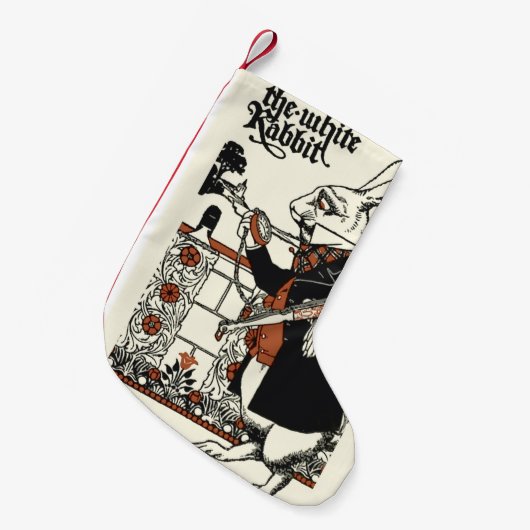Alice White Rabbit Classic Wonderland Kleiner Weihnachtsstrumpf (Vorderansicht (hängend))