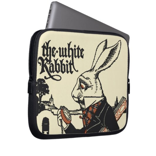 Alice White Rabbit Classic Wonderland Laptopschutzhülle (Vorne Rechts)