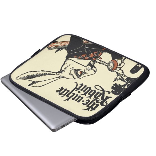 Alice White Rabbit Classic Wonderland Laptopschutzhülle (Vorne Knopf)