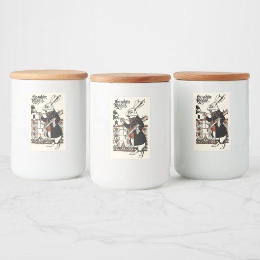 Alice White Rabbit Classic Wonderland Lebensmitteletikett (Flaschen)