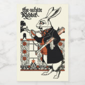 Alice White Rabbit Classic Wonderland Lebensmitteletikett (Einzelnes Label)