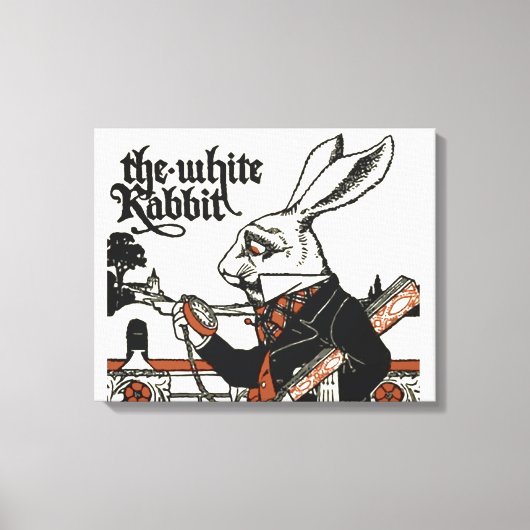 Alice White Rabbit Classic Wonderland Leinwanddruck (Vorderseite)