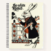 Alice White Rabbit Classic Wonderland Notizblock (Vorderseite)